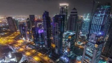 Batı Körfezi bölgesinin ufuk çizgisi Doha Zaman Çizelgesi, Katar.