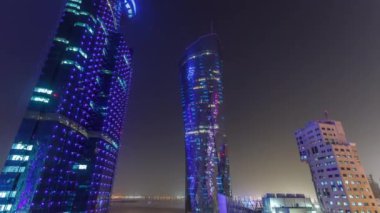 Batı Körfezi bölgesinin ufuk çizgisi Doha Zaman Çizelgesi, Katar.