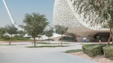 Doha 'daki Katar Vakfı tarafından başlatılan Eğitim Şehri Kompleksi zaman çizelgesinin görünümü.