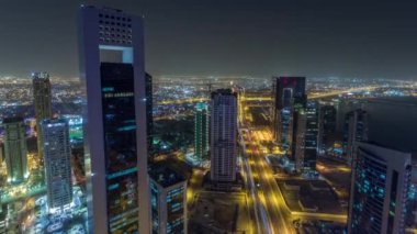 Batı Körfezi bölgesinin ufuk çizgisi Doha Zaman Çizelgesi, Katar.