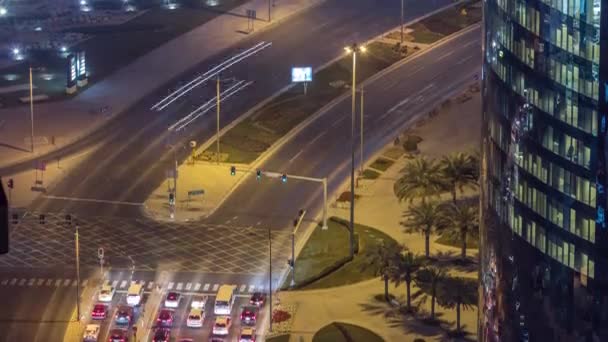Puncak area West Bay dari atas Doha tiLapse, Qatar. — Stok Video
