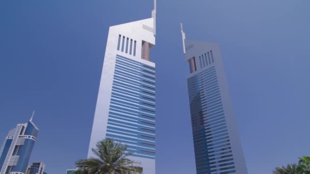 阿联酋双塔，迪拜，时间飞逝 — 图库视频影像
