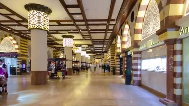 El zoco en el centro comercial timelapse hiperlapso — Vídeo de stock