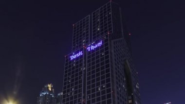 Dubai 'deki Sheikh Zayed Yolu' ndaki gökdelenler.