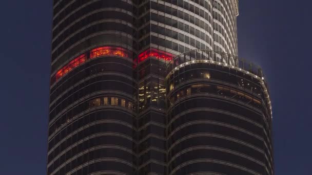 La plataforma de observación del edificio más alto del mundo - Burj Khalifa en el crepúsculo. Timelapse de Emiratos Árabes Unidos — Vídeos de Stock