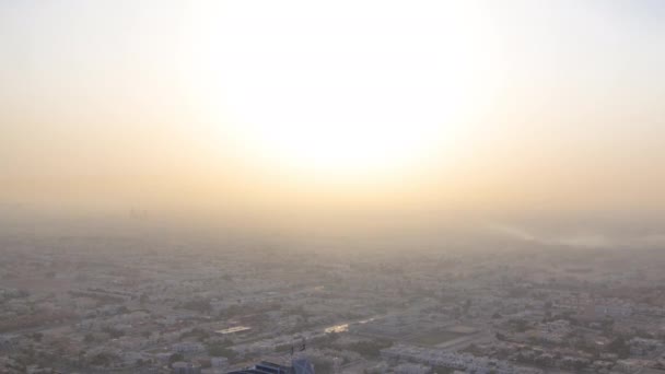 Skyline melihat Dubai setelah matahari terbit, UEA. Waktu jeda — Stok Video