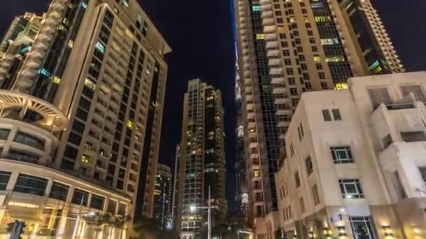 Dubaj centrum a Burj Khalifa timelapse hyperlapse v Dubaji, SAE — Stock video