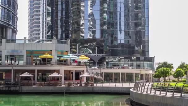 Jumeirah Gölü Kuleleri 'ndeki yerleşim yerleri Dubai, BAE' de zaman çizelgesi.. — Stok video