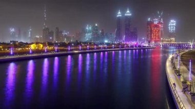 Yeni Dubai Su Kanalı şehrin ufuk çizgisi zaman çizelgesine bakıyor, Birleşik Arap Emirlikleri