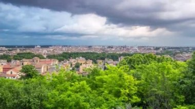 Roma, İtalya 'nın tarihi merkezinin panoramik görüntüsü