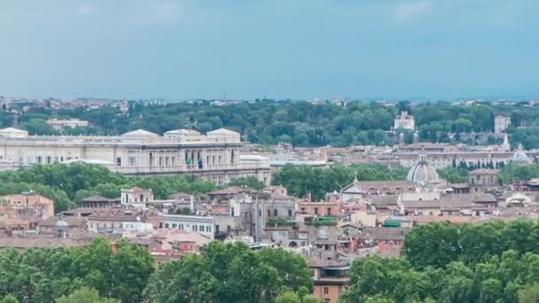 Vue panoramique du centre historique timelapse de Rome, Italie — Video