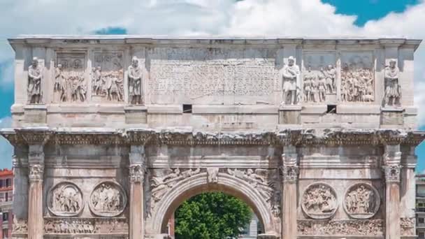 Arco de Constantino timelapse, Roma, Italia . — Vídeo de stock