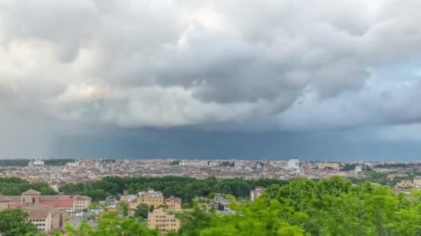 Vista panorâmica do centro histórico timelapse de Roma, Itália — Vídeo de Stock