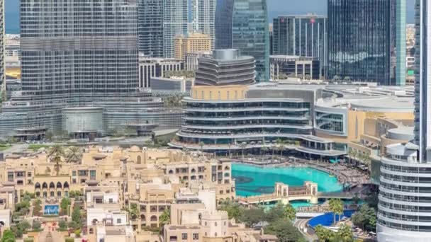 Vista aerea alle case tradizionali della città vecchia isola timelapse dall'alto. — Video Stock