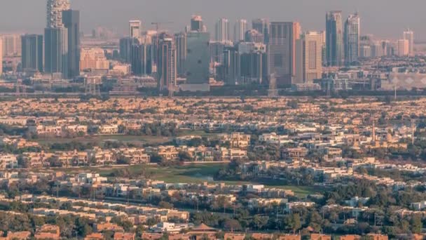 Αεροφωτογραφία της περιοχής Jumeirah Village Circle timelapse — Αρχείο Βίντεο