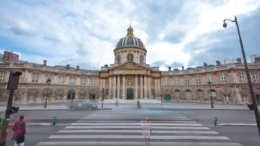 Enstitüsü de France Paris Pont des Arts timelapse hyperlapse üzerinden
