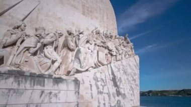 Keşifler Anıtı yaş Discovery içinde Lizbon, Portekiz timelapse hyperlapse aldı Portekizce kutluyor