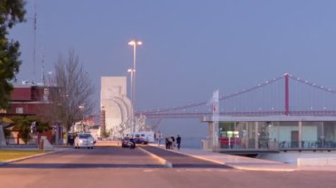 Keşifler Anıtı yaş Discovery içinde Lizbon, Portekiz timelapse aldı Portekizce kutluyor