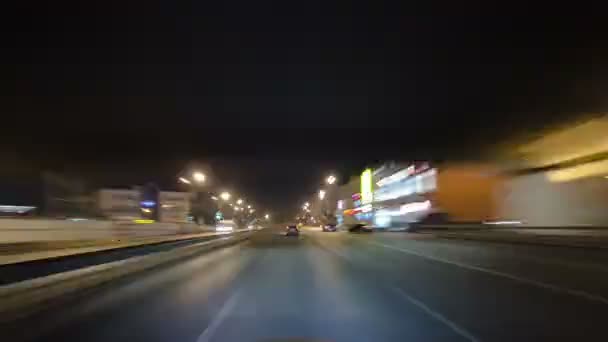 Projíždět provoz automobilů v ulicích města Moskva, timelapse hyperlapse Rusko — Stock video