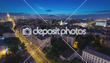 Panoramik manzaralı Merkezi Moskova timelapse, Rusya Federasyonu çatısı binadan