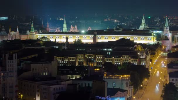 Vista panorámica del edificio desde el techo del centro de Moscú timelapse, Rusia — Vídeo de stock