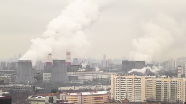 Vista do desenvolvimento do dia de inverno de Moscou timelapse — Vídeo de Stock