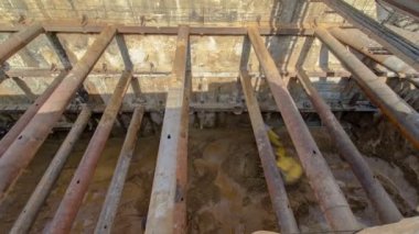 Yeni bir dairesel metro hattı inşaatı. Rusya, Moskova timelapse