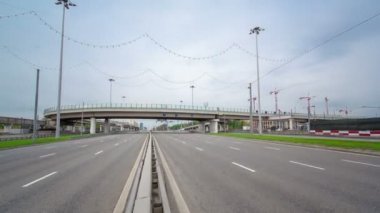 kentsel ulaşım trafik Leningradskoye shosse timelapse, Moskova