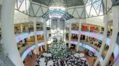 İç Zemlyanoy Val sokakta, Moskova timelapse hyperlapse ringde Sadovoye içeride alışveriş merkezi