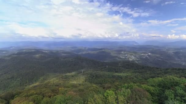 La vista desde la torre de observación en el monte Akhun timelapse, distrito de Khosta, Sochi, Rusia . — Vídeos de Stock