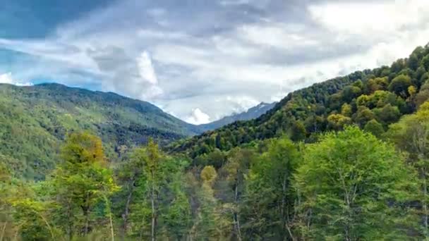 Осень в Высоких горах. Черногория - 2006. Гиперлапс Красной Поляны — стоковое видео
