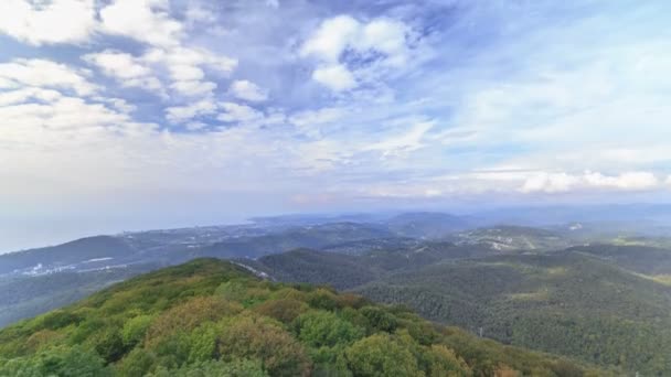 The view from the lookout tower on mount Akhun timelapse, Khosta district, Sochi, Russia. — Stock Video