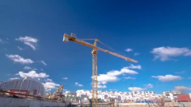 Yeni bir dairesel metro hattı inşaatı. Rusya, Moskova timelapse hyperlapse