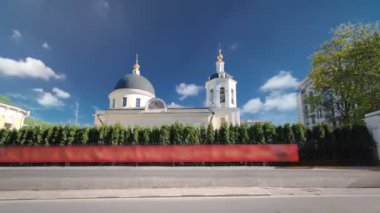 Kilisesi, St. James Zebedee devlet Sloboda Yakovoapostolsky lane timelapse hyperlapse, Moskova, Rusya Federasyonu