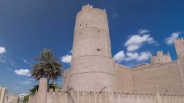 Ajman timelapse hyperlapse Müzesi'nde tarihi fort, Birleşik Arap Emirlikleri