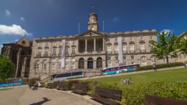Porto, Portekiz tarihi bir bina Palacio da Bolsa timelapse hyperlapse borsa Sarayı olduğunu