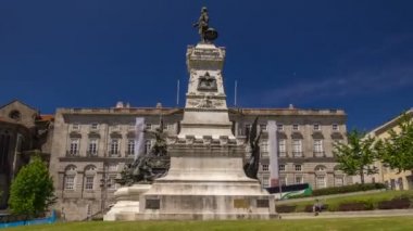 Henry Infante Dom Henrique Navigator anıt, Porto, Portekiz timelapse hyperlapse