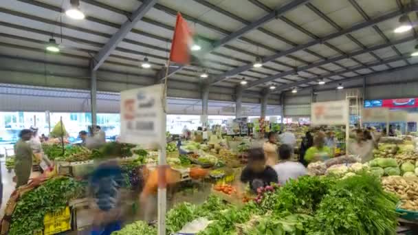 Mercado de frutas en el emirato de Ajman timelapse. Emiratos Árabes Unidos — Vídeos de Stock