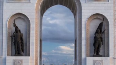 zafer kemer timelapse ve Astana, Kazakistan'ın şehir merkezi parçası.