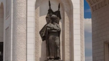 zafer kemer timelapse hyperlapse ve şehrin Astana, Kazakistan'ın orta kısmında.