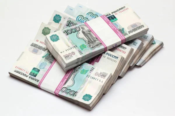 The packs to one thousand rouble banknotes — Stock Photo, Image