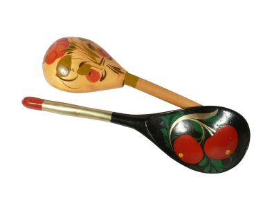 ahşap boyalı kaşıklar