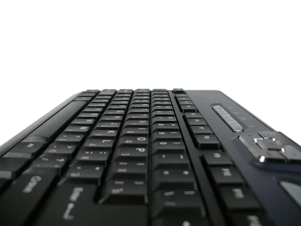 Beyaz bir arka plan üzerinde siyah klavye