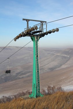 Bir kolye yolcu ip-yol doğrusal destek
