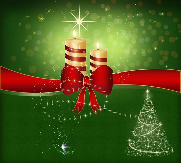 Noel mumlar ve parıldayan ağaç