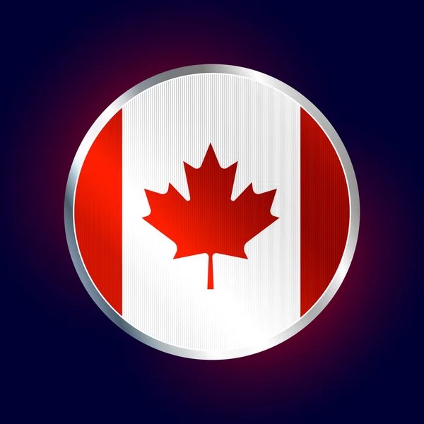 Insignia vectorial con bandera canadiense . — Archivo Imágenes Vectoriales