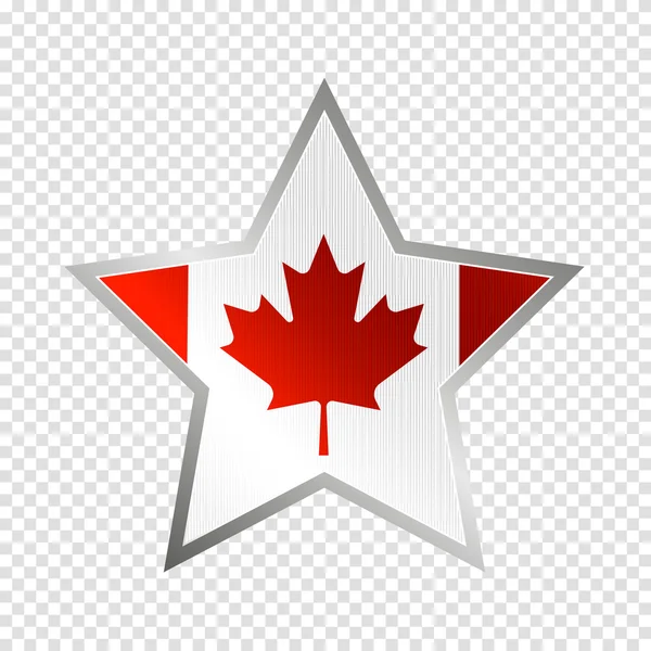 Insignia vectorial con bandera canadiense . — Archivo Imágenes Vectoriales