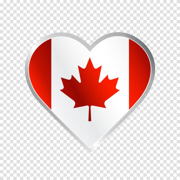 Insignia vectorial con bandera canadiense . — Vector de stock