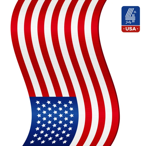 Векторный элемент американского флага ко Дню независимости . — стоковый вектор