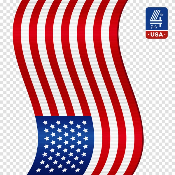 Vektorelement av amerikanska flaggan för självständighetsdagen. — Stock vektor
